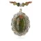 Handmade Certified Authentic Navajo .925 Sterling Silver Natural Green Jasper Native American Necklace 371003104245