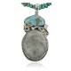 Handmade Certified Authentic Navajo .925 Sterling Silver Natural Jasper and Turquoise Native American Necklace 370928368100