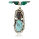 Handmade Certified Authentic Navajo .925 Sterling Silver Natural Jasper and Turquoise Native American Necklace 371029448337
