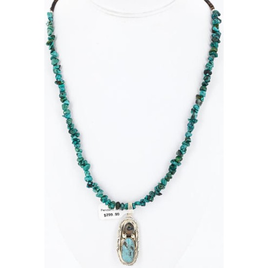 Handmade Certified Authentic Navajo .925 Sterling Silver Natural Jasper and Turquoise Native American Necklace 390805535939 All Products 390805535939 390805535939 (by LomaSiiva)
