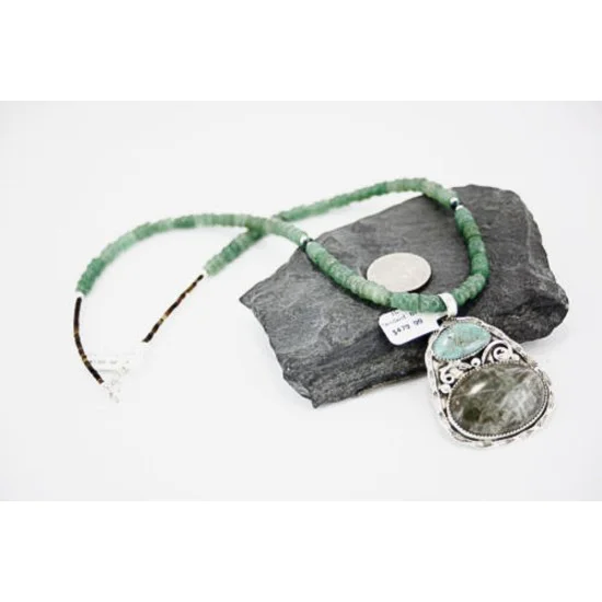 Handmade Certified Authentic Navajo .925 Sterling Silver Natural Jasper and Turquoise Native American Necklace & Pendant 370957783164 Handmade Certified Authentic Navajo .925 Sterling Silver Natural Jasper and Turquoise Native American Necklace & Pendant 370957783164
