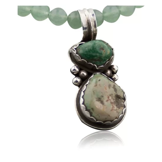 Handmade Certified Authentic Navajo .925 Sterling Silver Natural KINGS and Stormy Turquoise Native American Necklace 390627760820 Handmade Certified Authentic Navajo .925 Sterling Silver Natural KINGS and Stormy Turquoise Native American Necklace 390627760820
