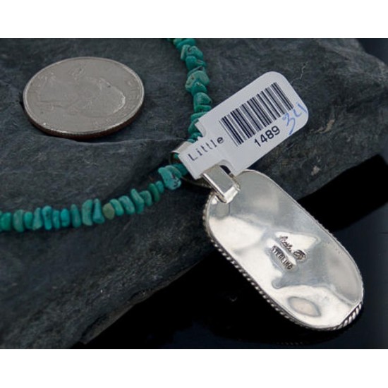 Handmade Certified Authentic Navajo .925 Sterling Silver Natural LAPIS and Turquoise Native American Necklace 390652383922 Handmade Certified Authentic Navajo .925 Sterling Silver Natural LAPIS and Turquoise Native American Necklace 390652383922