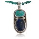 Handmade Certified Authentic Navajo .925 Sterling Silver Natural LAPIS and Turquoise Native American Necklace 390652383922 Handmade Certified Authentic Navajo .925 Sterling Silver Natural LAPIS and Turquoise Native American Necklace 390652383922