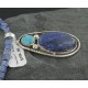 Handmade Certified Authentic Navajo .925 Sterling Silver Natural Lapis and Turquoise Native American Necklace 390681811563