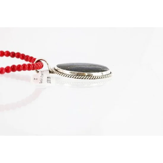 Handmade Certified Authentic Navajo .925 Sterling Silver Natural LAPIS and Turquoise Native American Necklace 390792513005 Handmade Certified Authentic Navajo .925 Sterling Silver Natural LAPIS and Turquoise Native American Necklace 390792513005