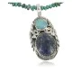 Handmade Certified Authentic Navajo .925 Sterling Silver Natural Lapis and Turquoise Native American Necklace & Pendant 370897223728 Handmade Certified Authentic Navajo .925 Sterling Silver Natural Lapis and Turquoise Native American Necklace & Pendant 370897223728