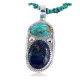 Handmade Certified Authentic Navajo .925 Sterling Silver Natural Lapis and Turquoise Native American Necklace & Pendant 390651297460 Handmade Certified Authentic Navajo .925 Sterling Silver Natural Lapis and Turquoise Native American Necklace & Pendant 390651297460
