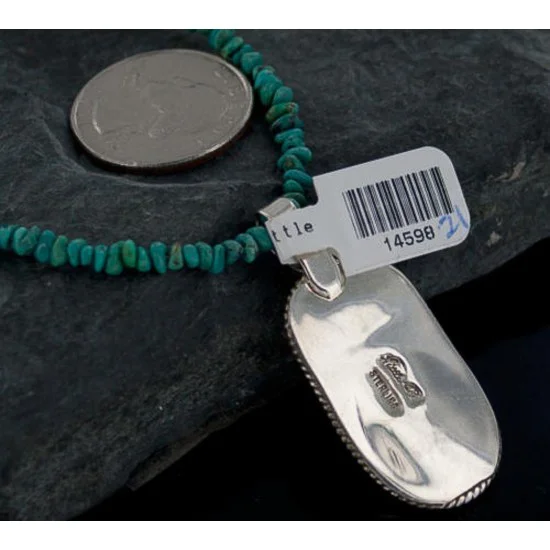 Handmade Certified Authentic Navajo .925 Sterling Silver Natural Lapis and Turquoise Native American Necklace & Pendant 390651297460 Handmade Certified Authentic Navajo .925 Sterling Silver Natural Lapis and Turquoise Native American Necklace & Pendant 390651297460