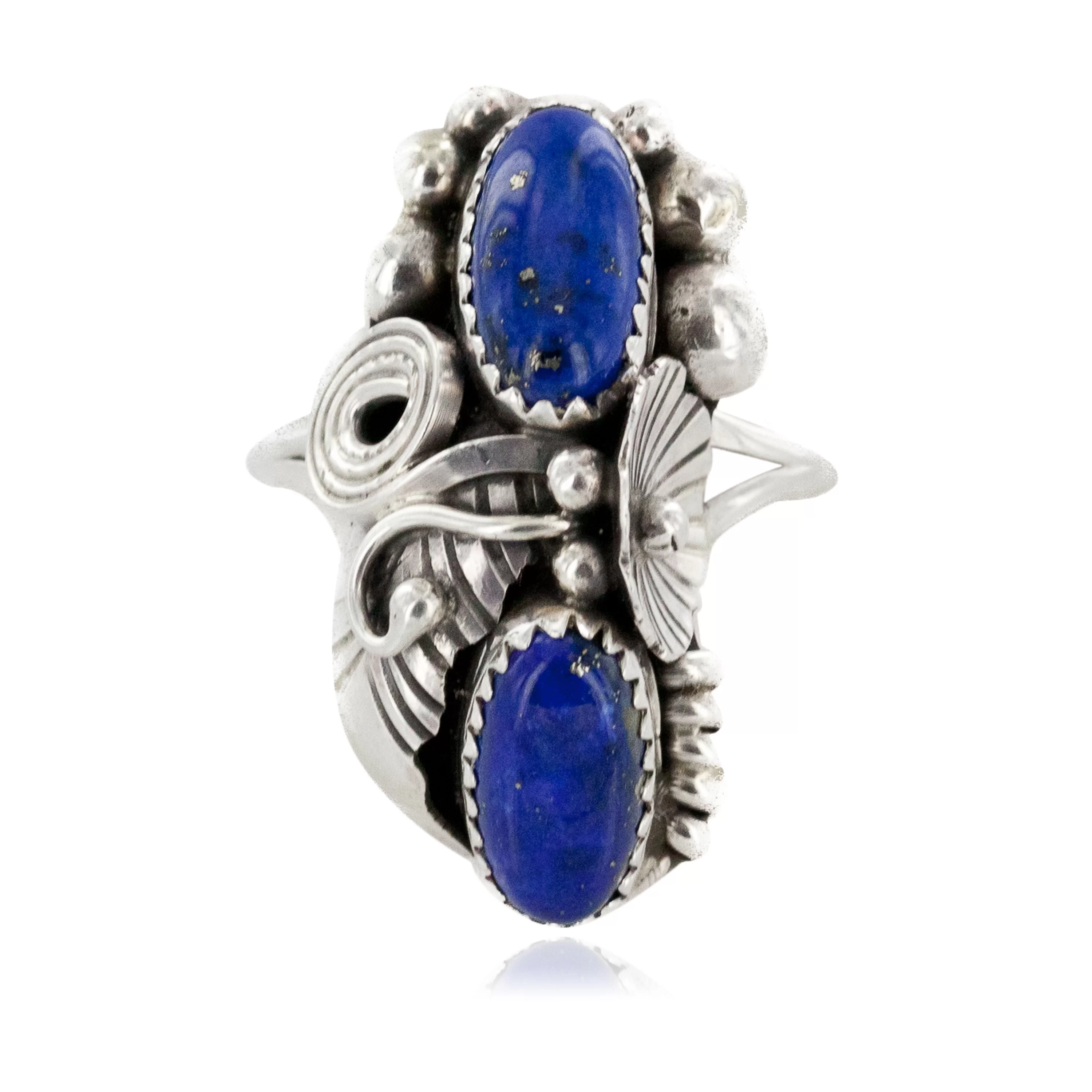 925 Sterling Silver Ring   Natural  Lapis Lazuli Handmade Ring Size 4--13  US