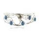 Handmade Certified Authentic Navajo .925 Sterling Silver Natural Lapis Native American Bracelet 12946-3