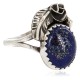 Handmade Certified Authentic Navajo .925 Sterling Silver Natural Lapis Native American Ring  26212-2
