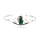 Handmade Navajo .925 Sterling Silver Natural Malachite Bracelet NB151223215213