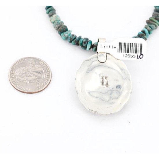 Handmade Certified Authentic Navajo .925 Sterling Silver Natural Pink Jasper and Turquoise Native American Necklace & Pendant 390829334023 Handmade Certified Authentic Navajo .925 Sterling Silver Natural Pink Jasper and Turquoise Native American Necklace & Pendant 390829334023