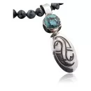 Handmade Certified Authentic Navajo .925 Sterling Silver Natural Spider Web Turquoise Native American Necklace 370918975284