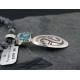 Handmade Certified Authentic Navajo .925 Sterling Silver Natural Spider Web Turquoise Native American Necklace 370918975284