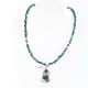 Handmade Certified Authentic Navajo .925 Sterling Silver Natural SPIDER WEB Turquoise Native American Necklace 370993141808