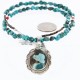 Handmade Certified Authentic Navajo .925 Sterling Silver Natural SPIDER WEB Turquoise Native American Necklace 390765842575