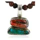 Handmade Certified Authentic Navajo .925 Sterling Silver Natural Spiny Oyster And Turquoise Native American Necklace 15926 Handmade Certified Authentic Navajo .925 Sterling Silver Natural Spiny Oyster And Turquoise Native American Necklace 15926