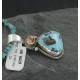 Handmade Certified Authentic Navajo .925 Sterling Silver Natural Spiny Oyster and Turquoise Native American Necklace 370914171874