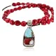Handmade Certified Authentic Navajo .925 Sterling Silver Natural Spiny Oyster and Turquoise Native American Necklace 370998487541 Handmade Certified Authentic Navajo .925 Sterling Silver Natural Spiny Oyster and Turquoise Native American Necklace 370998487541