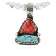 Handmade Certified Authentic Navajo .925 Sterling Silver Natural Spiny Oyster and Turquoise Native American Necklace 370998845768
