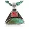 Handmade Certified Authentic Navajo .925 Sterling Silver Natural Spiny Oyster and Turquoise Native American Necklace 371002837639