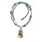 Handmade Certified Authentic Navajo .925 Sterling Silver Natural Spiny Oyster and Turquoise Native American Necklace 371017460857