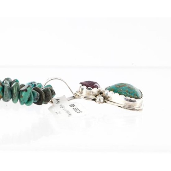 Handmade Certified Authentic Navajo .925 Sterling Silver Natural Spiny Oyster and Turquoise Native American Necklace 371051988643 Handmade Certified Authentic Navajo .925 Sterling Silver Natural Spiny Oyster and Turquoise Native American Necklace 371051988643