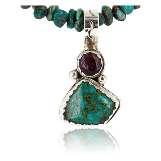 Handmade Certified Authentic Navajo .925 Sterling Silver Natural Spiny Oyster and Turquoise Native American Necklace 371051988643 Handmade Certified Authentic Navajo .925 Sterling Silver Natural Spiny Oyster and Turquoise Native American Necklace 371051988643