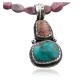 Handmade Certified Authentic Navajo .925 Sterling Silver Natural Spiny Oyster and Turquoise Native American Necklace 390645520524