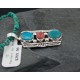Handmade Certified Authentic Navajo .925 Sterling Silver Natural Spiny Oyster and Turquoise Native American Necklace 390646882747