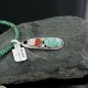 Handmade Certified Authentic Navajo .925 Sterling Silver Natural Spiny Oyster and Turquoise Native American Necklace 390661216163