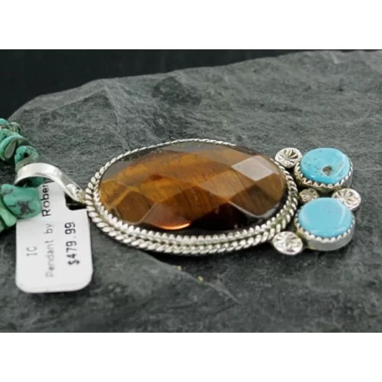 Handmade Certified Authentic Navajo .925 Sterling Silver Natural Spiny Oyster and Turquoise Native American Necklace 390665252559 Handmade Certified Authentic Navajo .925 Sterling Silver Natural Spiny Oyster and Turquoise Native American Necklace 390665252559