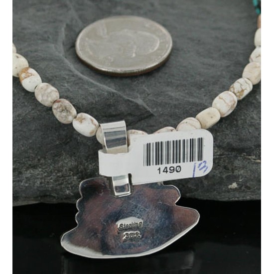 Handmade Certified Authentic Navajo .925 Sterling Silver Natural Spiny Oyster and Turquoise Native American Necklace 390714008792 Handmade Certified Authentic Navajo .925 Sterling Silver Natural Spiny Oyster and Turquoise Native American Necklace 390714008792