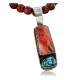 Handmade Certified Authentic Navajo .925 Sterling Silver Natural Spiny Oyster and Turquoise Native American Necklace 390747380878 Handmade Certified Authentic Navajo .925 Sterling Silver Natural Spiny Oyster and Turquoise Native American Necklace 390747380878
