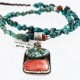 Handmade Certified Authentic Navajo .925 Sterling Silver Natural Spiny Oyster and Turquoise Native American Necklace 390760576034