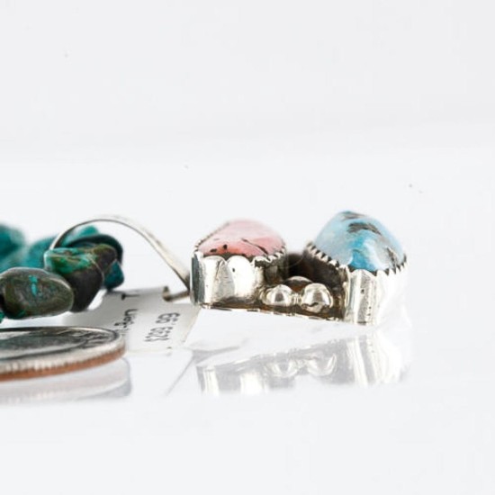 Handmade Certified Authentic Navajo .925 Sterling Silver Natural Spiny Oyster and Turquoise Native American Necklace 390761448155 Handmade Certified Authentic Navajo .925 Sterling Silver Natural Spiny Oyster and Turquoise Native American Necklace 390761448155