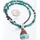 Handmade Certified Authentic Navajo .925 Sterling Silver Natural Spiny Oyster and Turquoise Native American Necklace 390775909525
