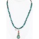 Handmade Certified Authentic Navajo .925 Sterling Silver Natural Spiny Oyster and Turquoise Native American Necklace 390805320714