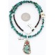 Handmade Certified Authentic Navajo .925 Sterling Silver Natural Spiny Oyster and Turquoise Native American Necklace 390816386658