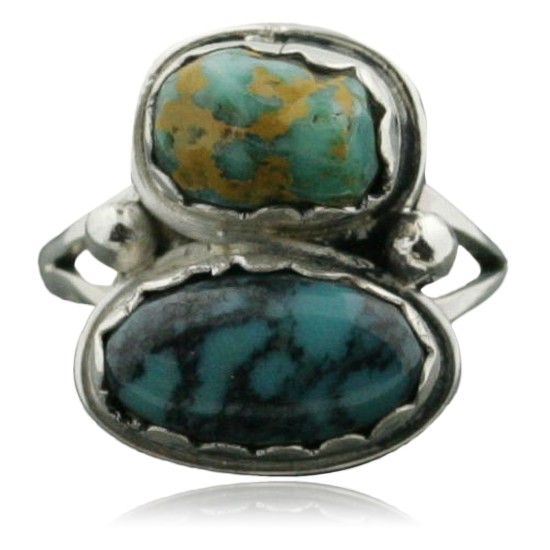 Handmade Certified Authentic Navajo .925 Sterling Silver Natural ST Turquoise Native American Ring  370974617417