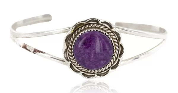 Handmade Certified Authentic Navajo .925 Sterling Silver Natural Amethyst Native American Ring 