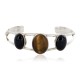 Handmade Certified Authentic Navajo .925 Sterling Silver Natural Tigers Eye Black Onyx Native American Bracelet 12820-0 Handmade Certified Authentic Navajo .925 Sterling Silver Natural Tigers Eye Black Onyx Native American Bracelet 12820-0