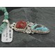 Handmade Certified Authentic Navajo .925 Sterling Silver Natural Turquoise & Coral Native American Necklace & Pendant 390674550395
