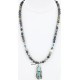 Handmade Certified Authentic Navajo .925 Sterling Silver Natural Turquoise and Lapis Native American Necklace & Pendant 371026818929