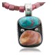 Handmade Certified Authentic Navajo .925 Sterling Silver Natural Turquoise and Spiny Oyster Native American Necklace 370808784600 Handmade Certified Authentic Navajo .925 Sterling Silver Natural Turquoise and Spiny Oyster Native American Necklace 370808784600