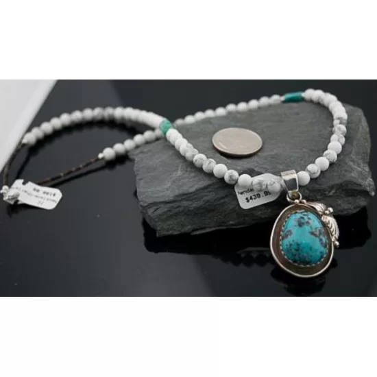 Handmade Certified Authentic Navajo .925 Sterling Silver Natural Turquoise and Spiny Oyster Native American Necklace 390605187244 Handmade Certified Authentic Navajo .925 Sterling Silver Natural Turquoise and Spiny Oyster Native American Necklace 390605187244