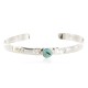 Handmade Certified Authentic Navajo .925 Sterling Silver Natural Turquoise Baby Native American Bracelet 13012-2