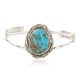 Handmade Certified Authentic Navajo .925 Sterling Silver Natural Turquoise Native American Bracelet  12648